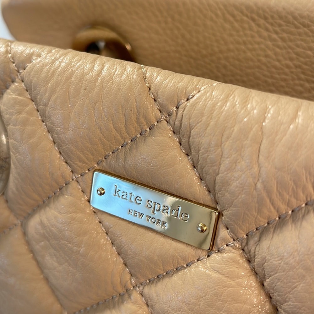 Kate Spade Cream Quilted leather handbag. - Picture 14 of 14